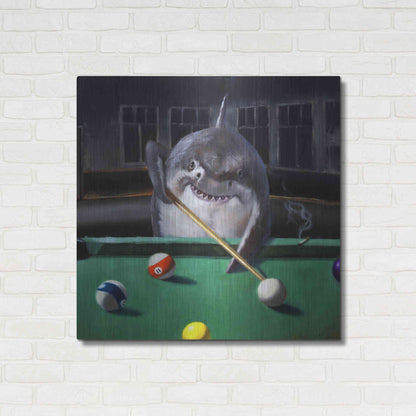 Luxe Metal Art 'Pool Shark' by Lucia Heffernan, Metal Wall Art,36x36