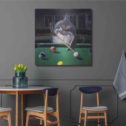 Luxe Metal Art 'Pool Shark' by Lucia Heffernan, Metal Wall Art,36x36