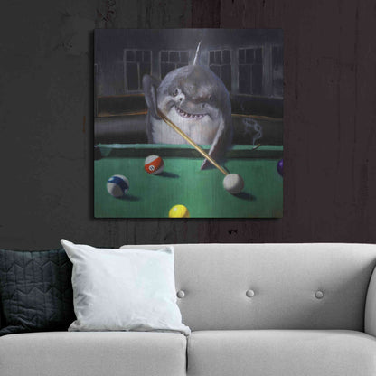 Luxe Metal Art 'Pool Shark' by Lucia Heffernan, Metal Wall Art,36x36