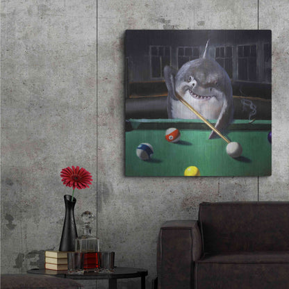 Luxe Metal Art 'Pool Shark' by Lucia Heffernan, Metal Wall Art,36x36