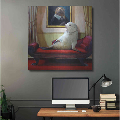 Luxe Metal Art 'Trophy Wife' by Lucia Heffernan, Metal Wall Art,36x36