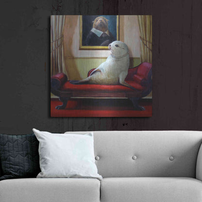 Luxe Metal Art 'Trophy Wife' by Lucia Heffernan, Metal Wall Art,36x36