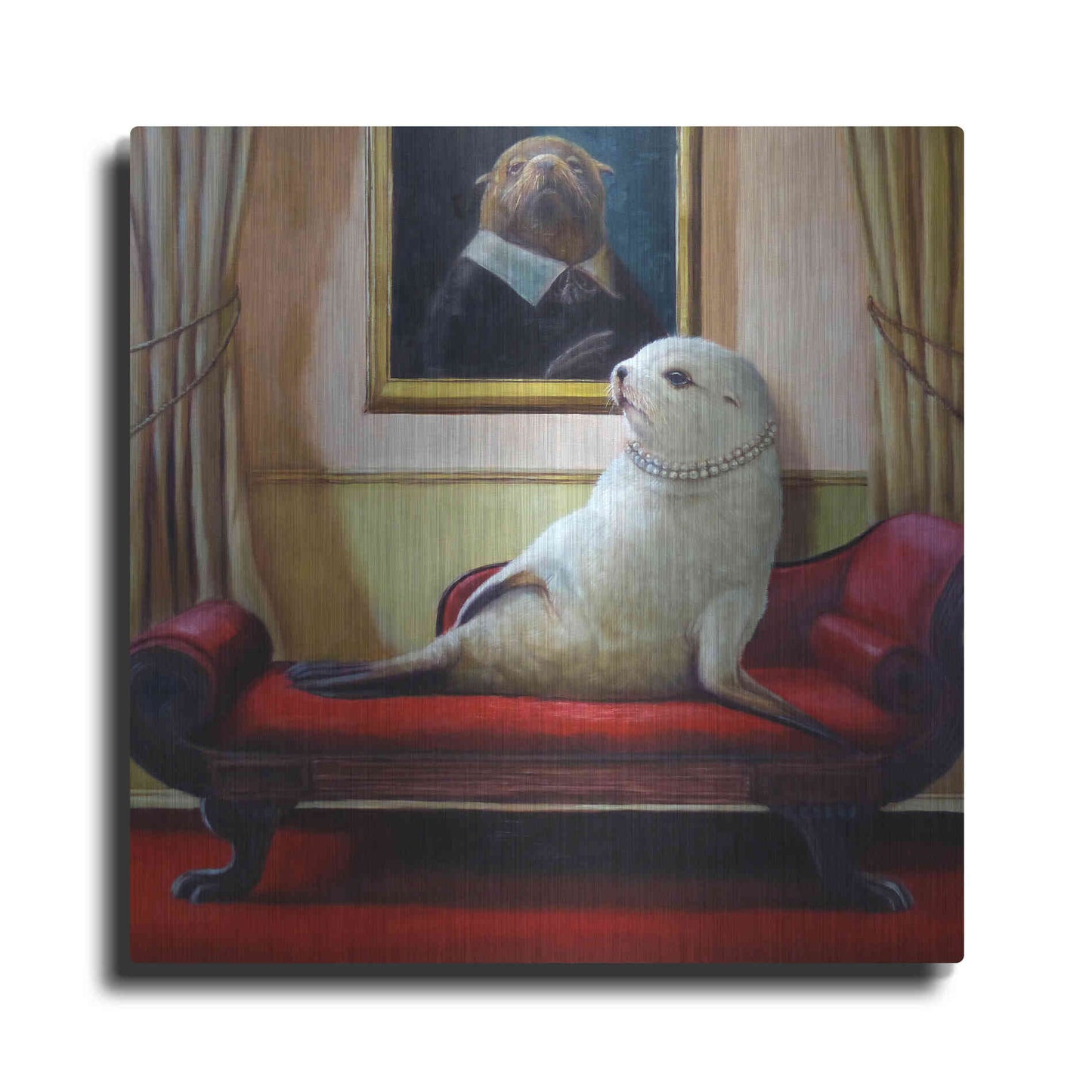 Luxe Metal Art 'Trophy Wife' by Lucia Heffernan, Metal Wall Art