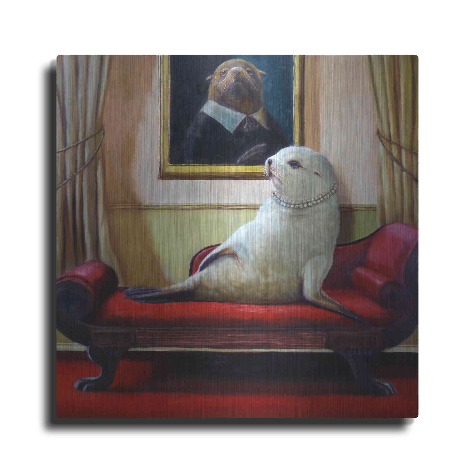 Luxe Metal Art 'Trophy Wife' by Lucia Heffernan, Metal Wall Art