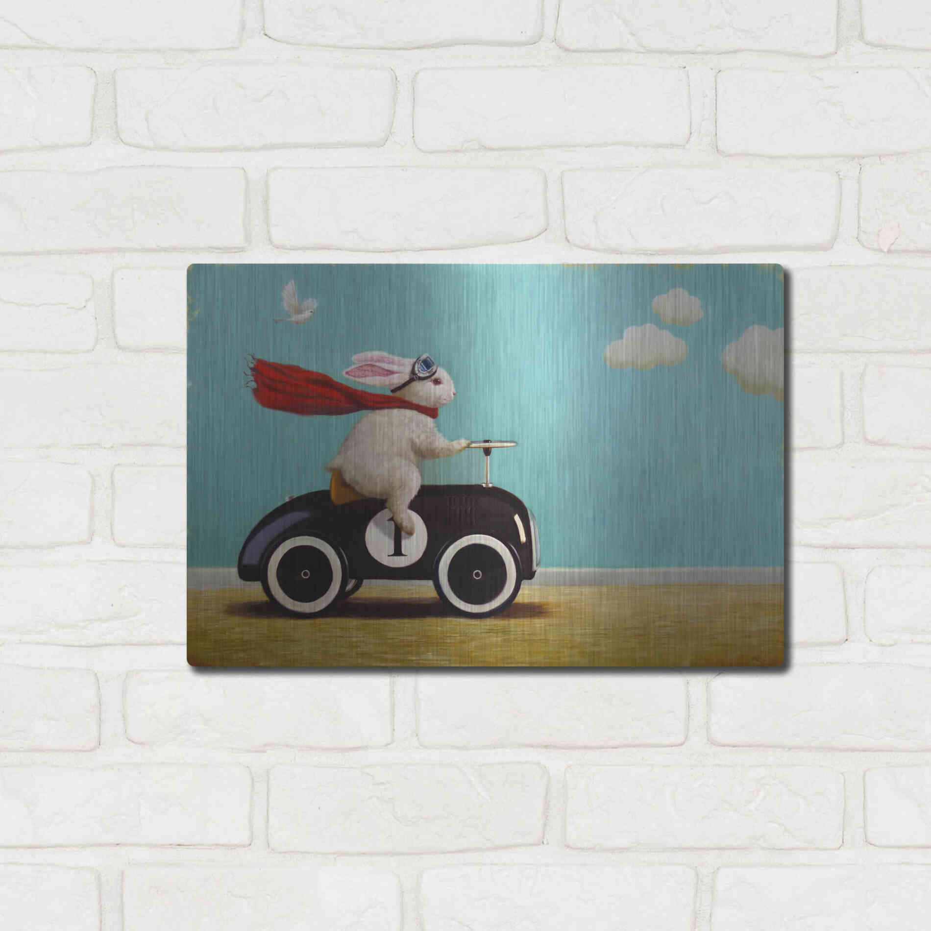 Luxe Metal Art 'Road Trip' by Lucia Heffernan, Metal Wall Art,16x12