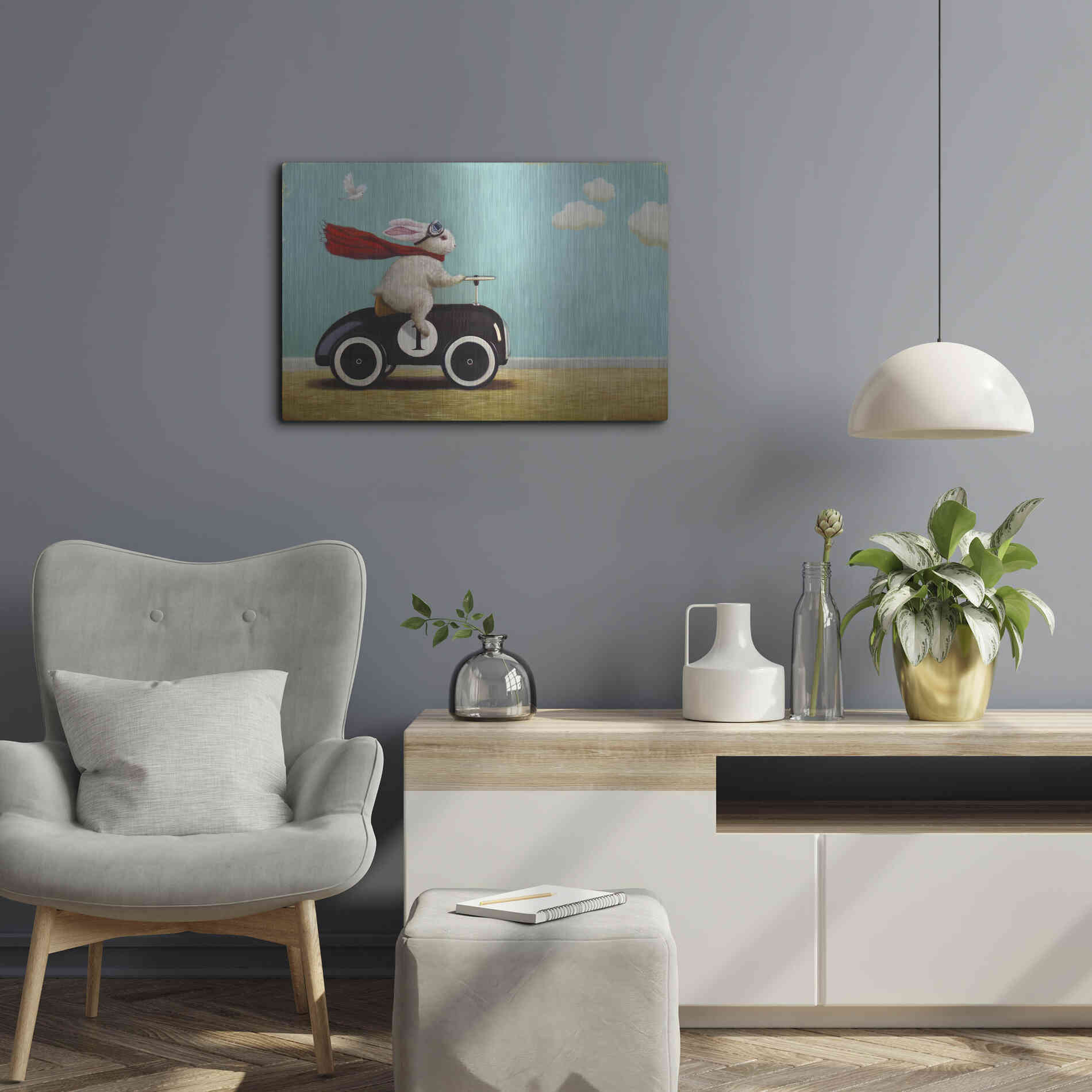 Luxe Metal Art 'Road Trip' by Lucia Heffernan, Metal Wall Art,24x16