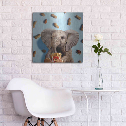 Luxe Metal Art 'Feeling Nutty' by Lucia Heffernan, Metal Wall Art,24x24