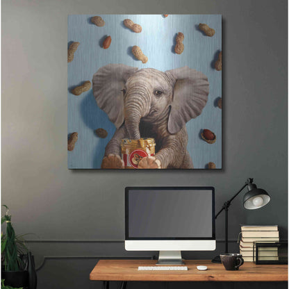 Luxe Metal Art 'Feeling Nutty' by Lucia Heffernan, Metal Wall Art,36x36