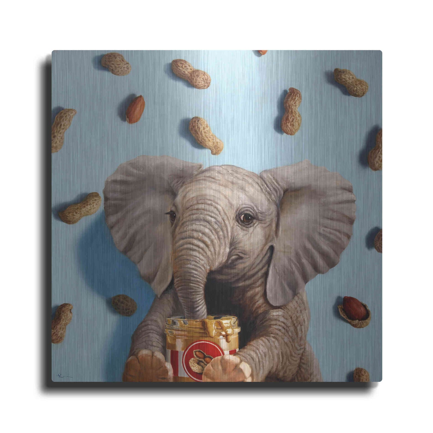 Luxe Metal Art 'Feeling Nutty' by Lucia Heffernan, Metal Wall Art