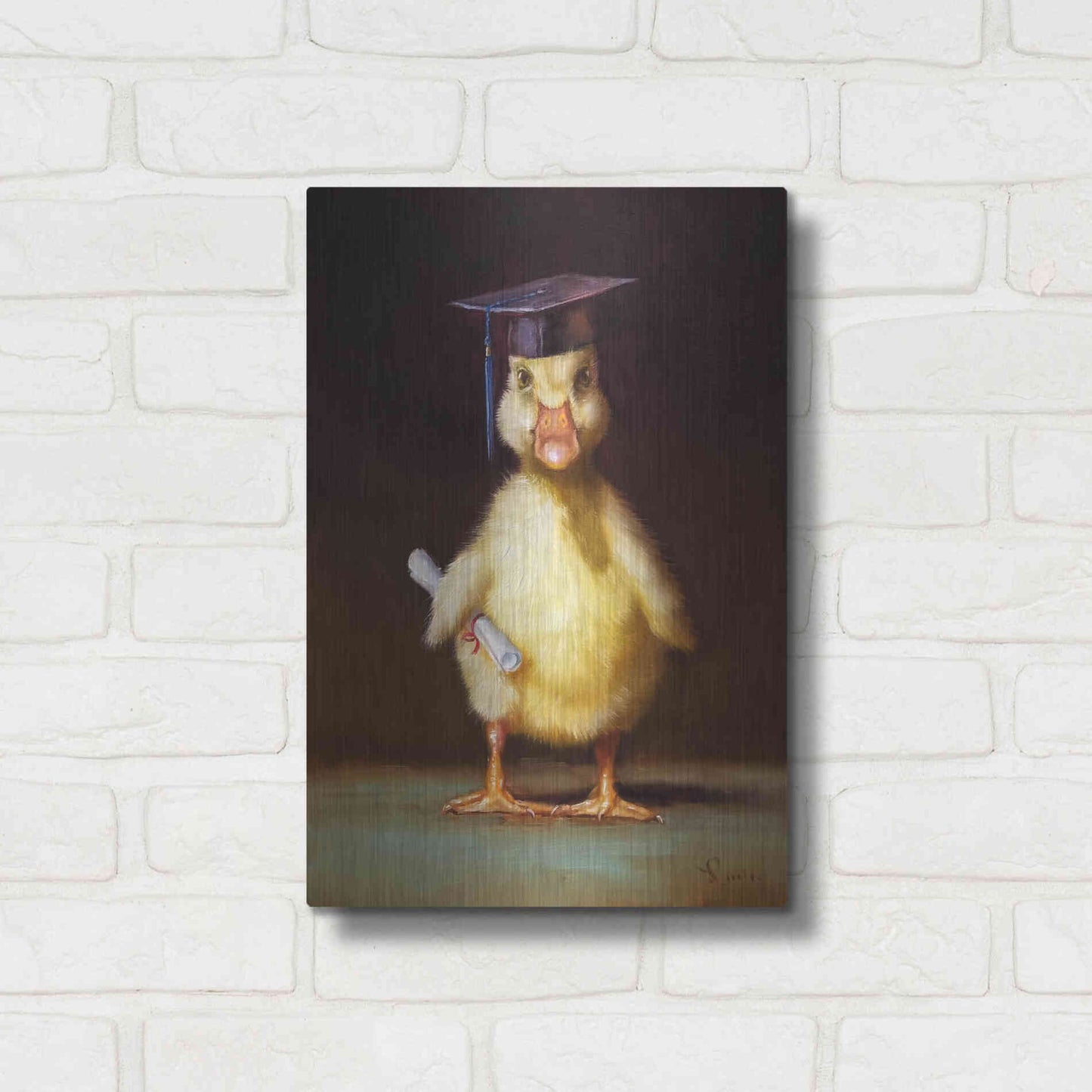 Luxe Metal Art 'The Graduate' by Lucia Heffernan, Metal Wall Art,12x16