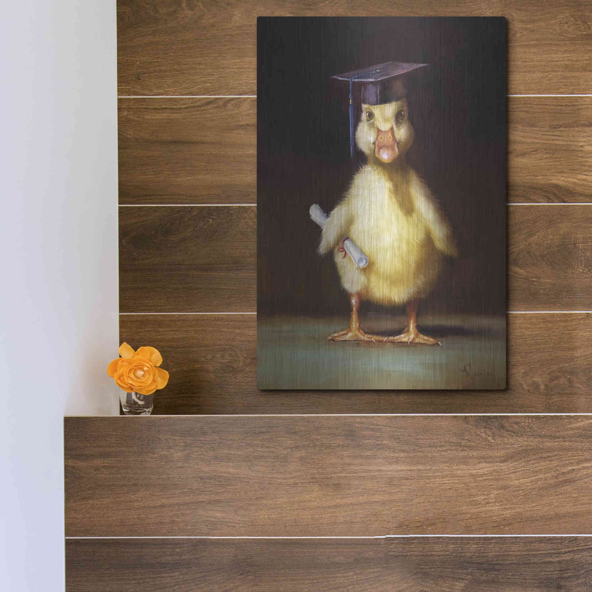 Luxe Metal Art 'The Graduate' by Lucia Heffernan, Metal Wall Art,12x16