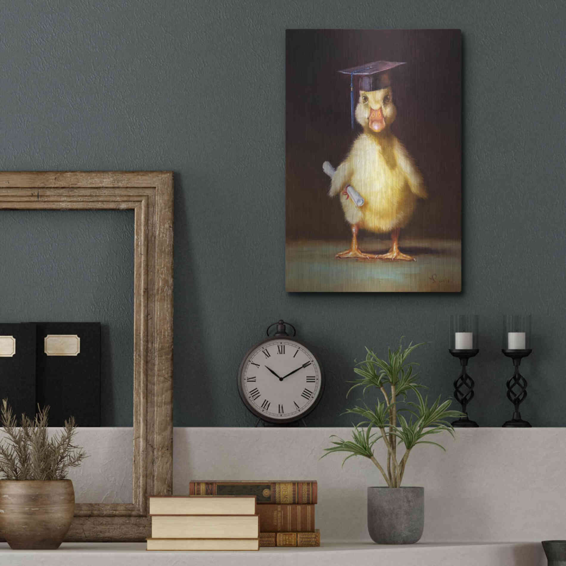 Luxe Metal Art 'The Graduate' by Lucia Heffernan, Metal Wall Art,12x16