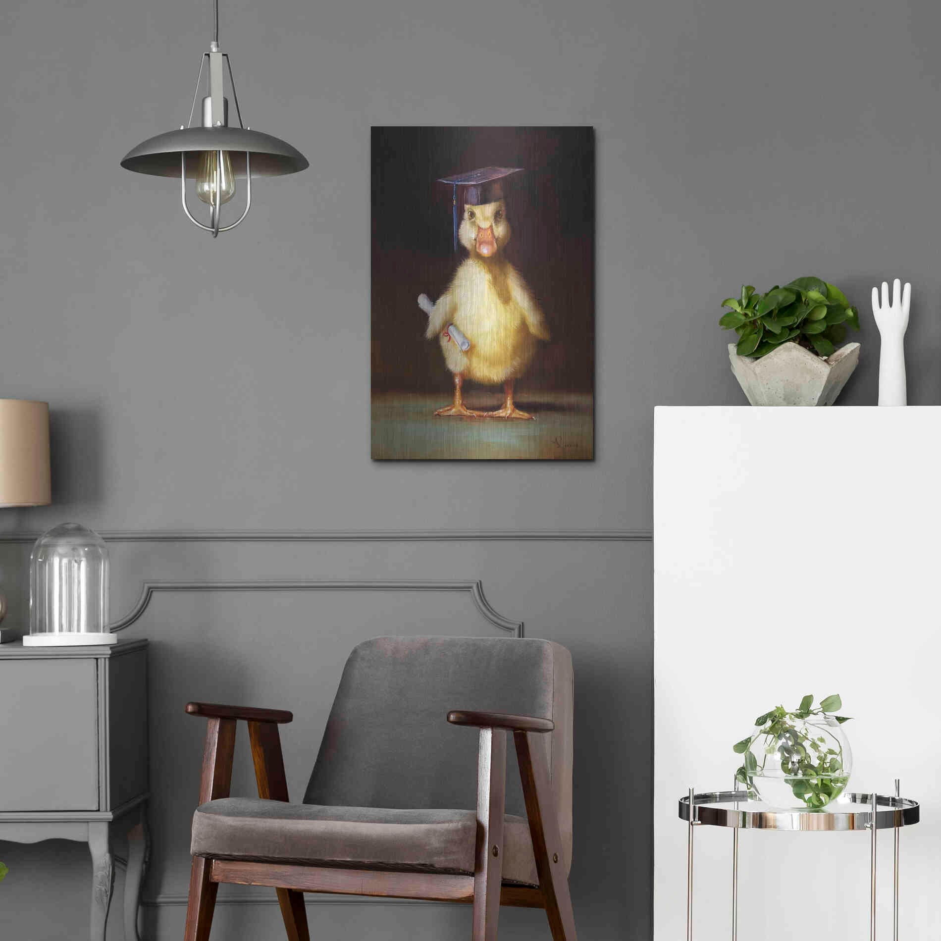 Luxe Metal Art 'The Graduate' by Lucia Heffernan, Metal Wall Art,16x24