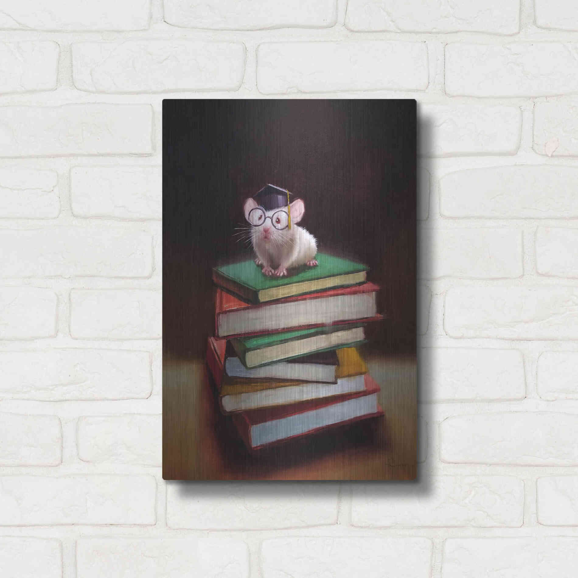 Luxe Metal Art 'The Valedictorian' by Lucia Heffernan, Metal Wall Art,12x16