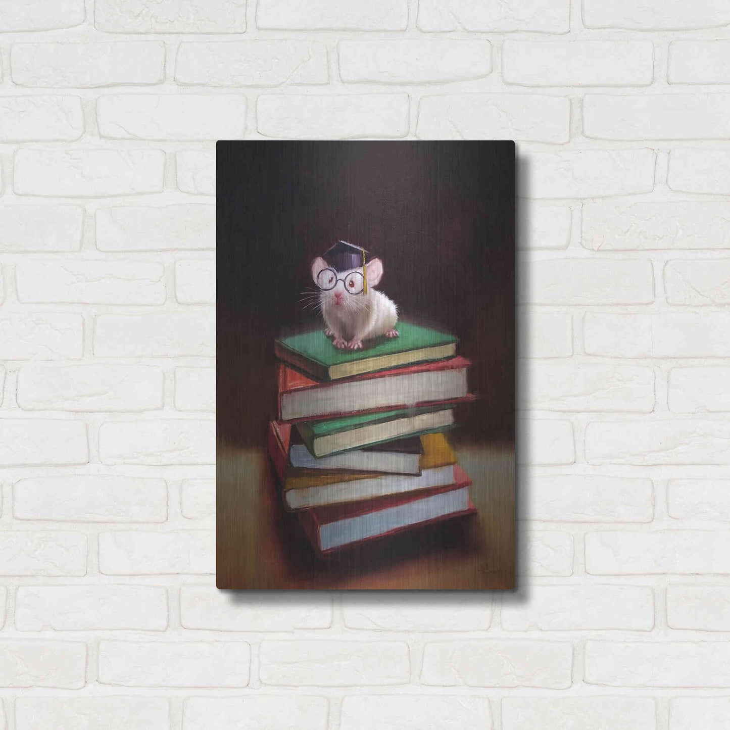 Luxe Metal Art 'The Valedictorian' by Lucia Heffernan, Metal Wall Art,16x24