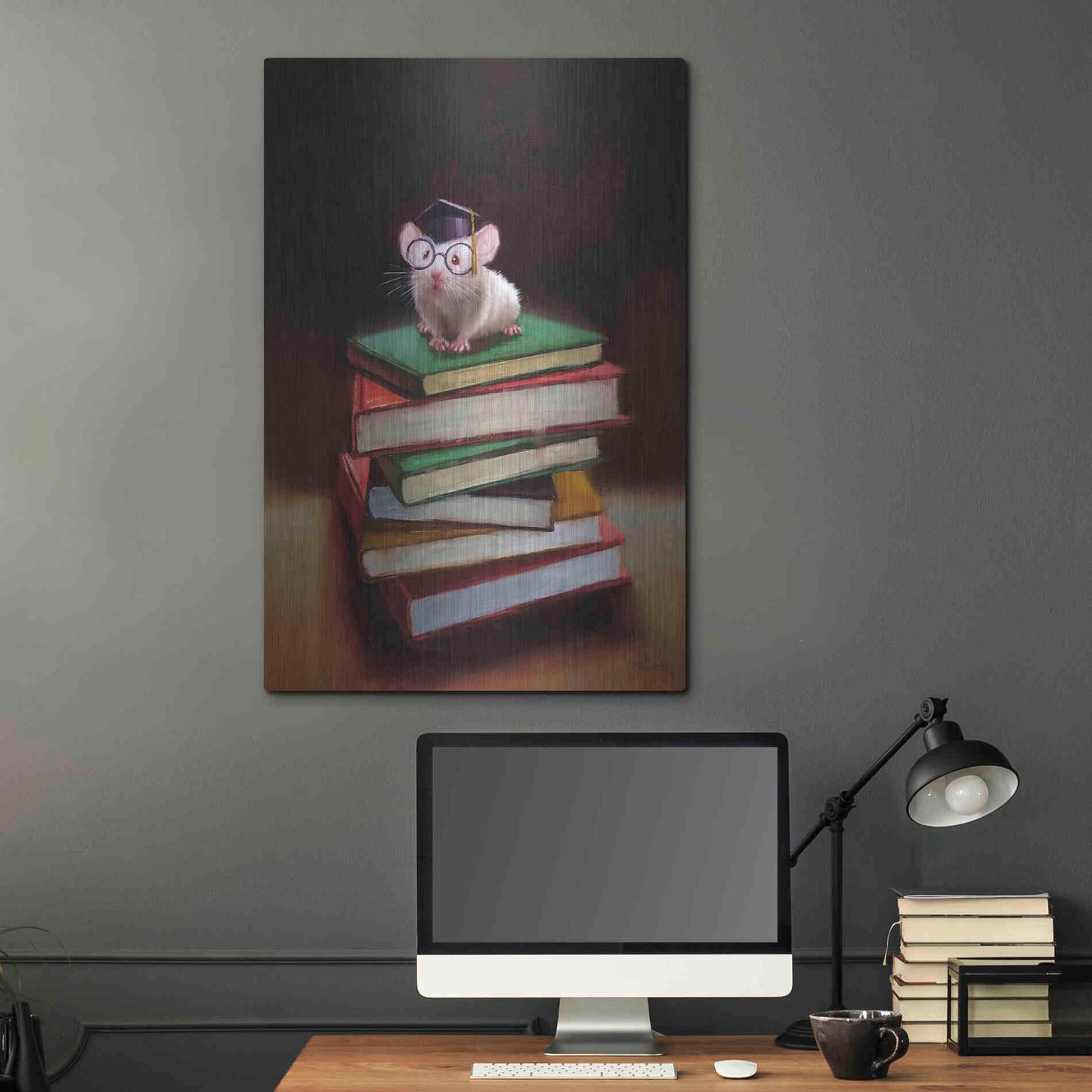 Luxe Metal Art 'The Valedictorian' by Lucia Heffernan, Metal Wall Art,24x36