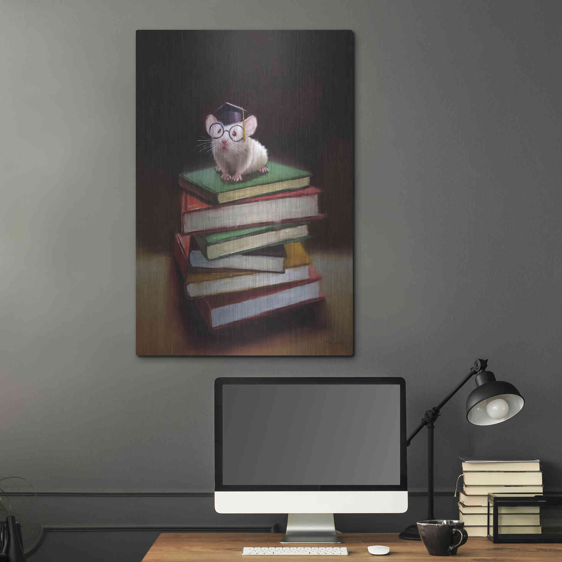 Luxe Metal Art 'The Valedictorian' by Lucia Heffernan, Metal Wall Art,24x36