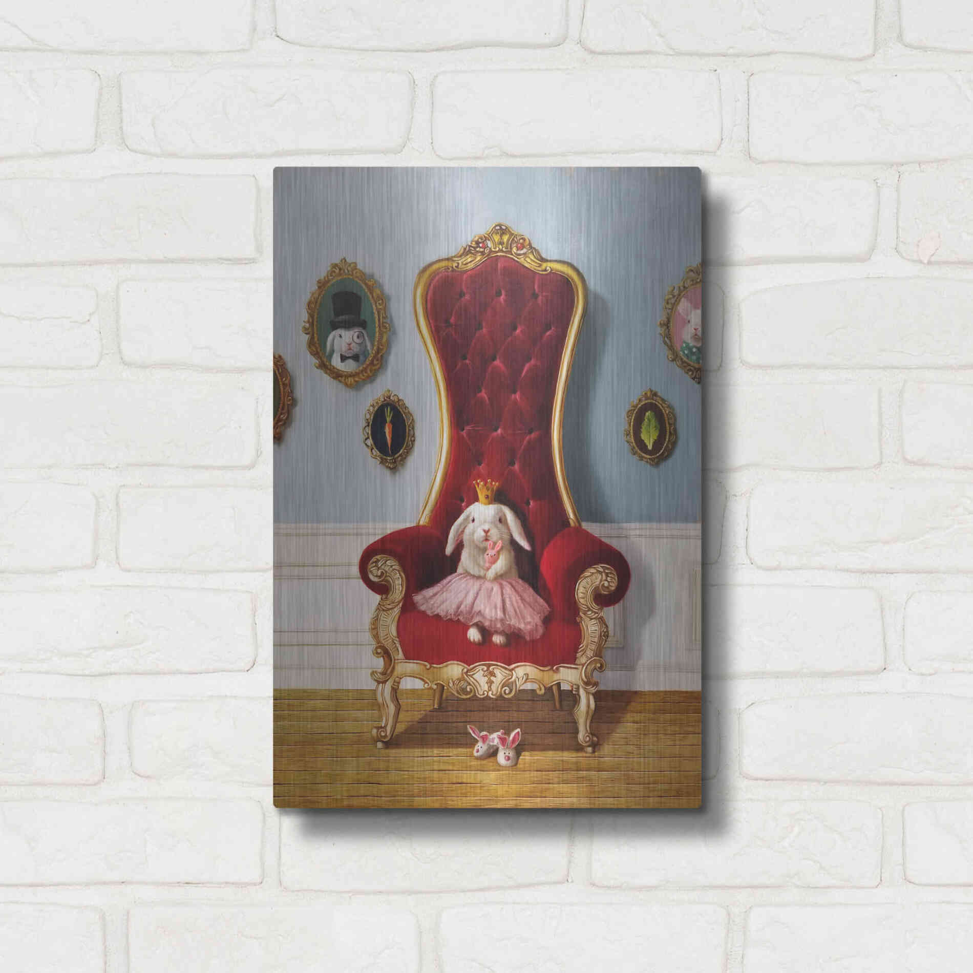 Luxe Metal Art 'Little Princess' by Lucia Heffernan, Metal Wall Art,12x16