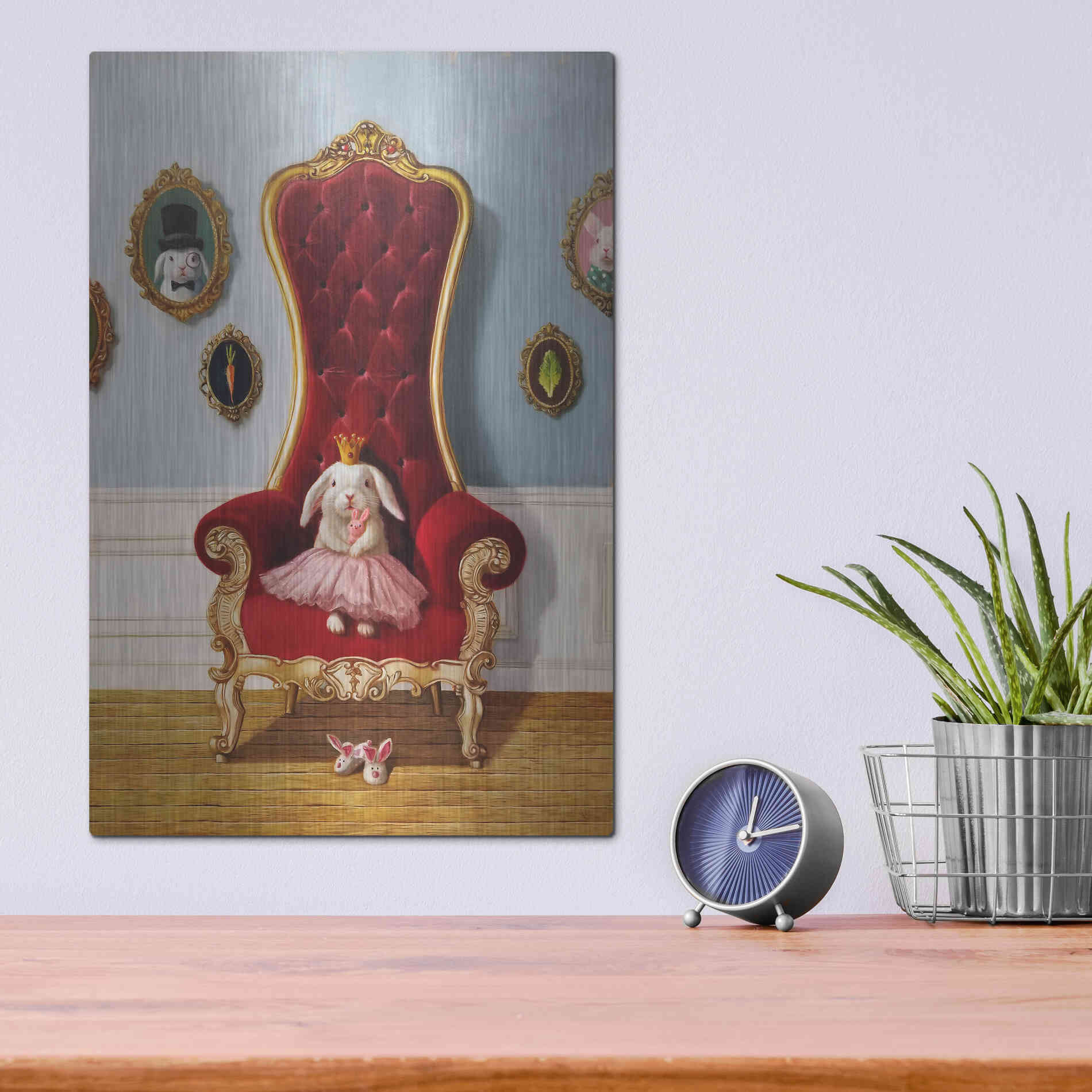 Luxe Metal Art 'Little Princess' by Lucia Heffernan, Metal Wall Art,12x16