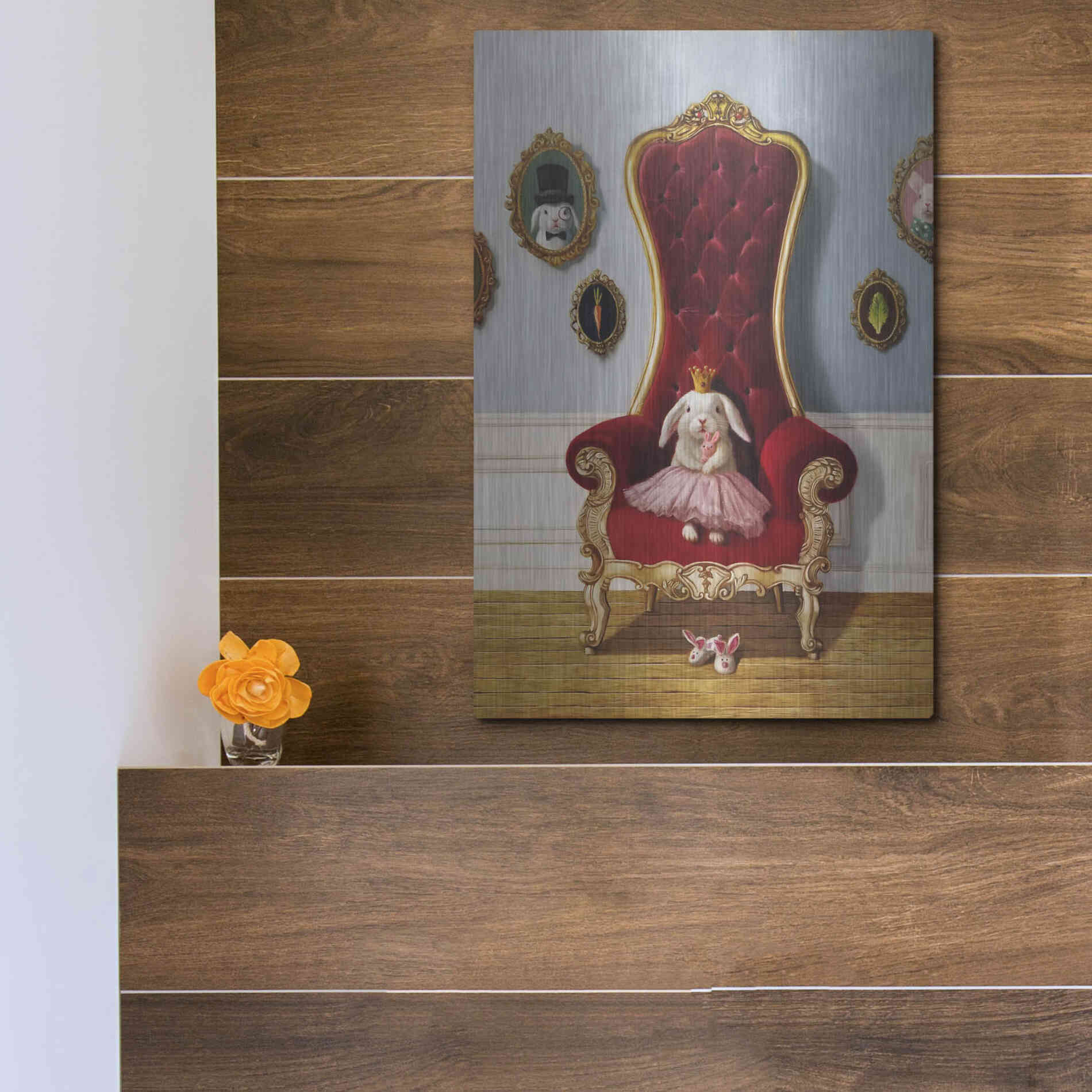 Luxe Metal Art 'Little Princess' by Lucia Heffernan, Metal Wall Art,12x16