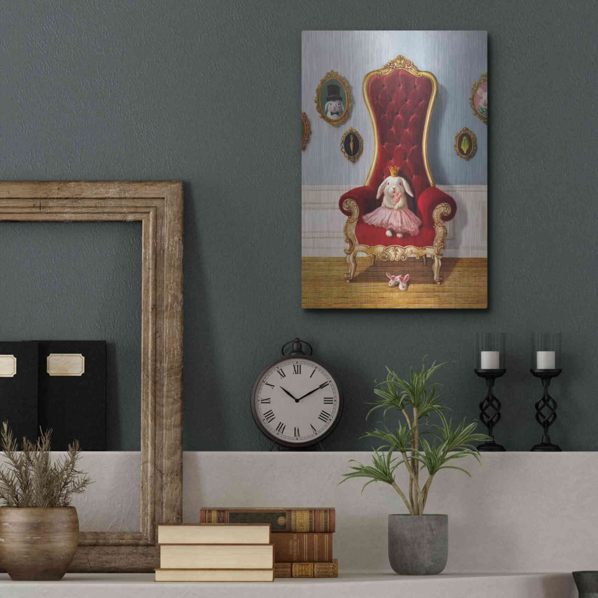 Luxe Metal Art 'Little Princess' by Lucia Heffernan, Metal Wall Art,12x16