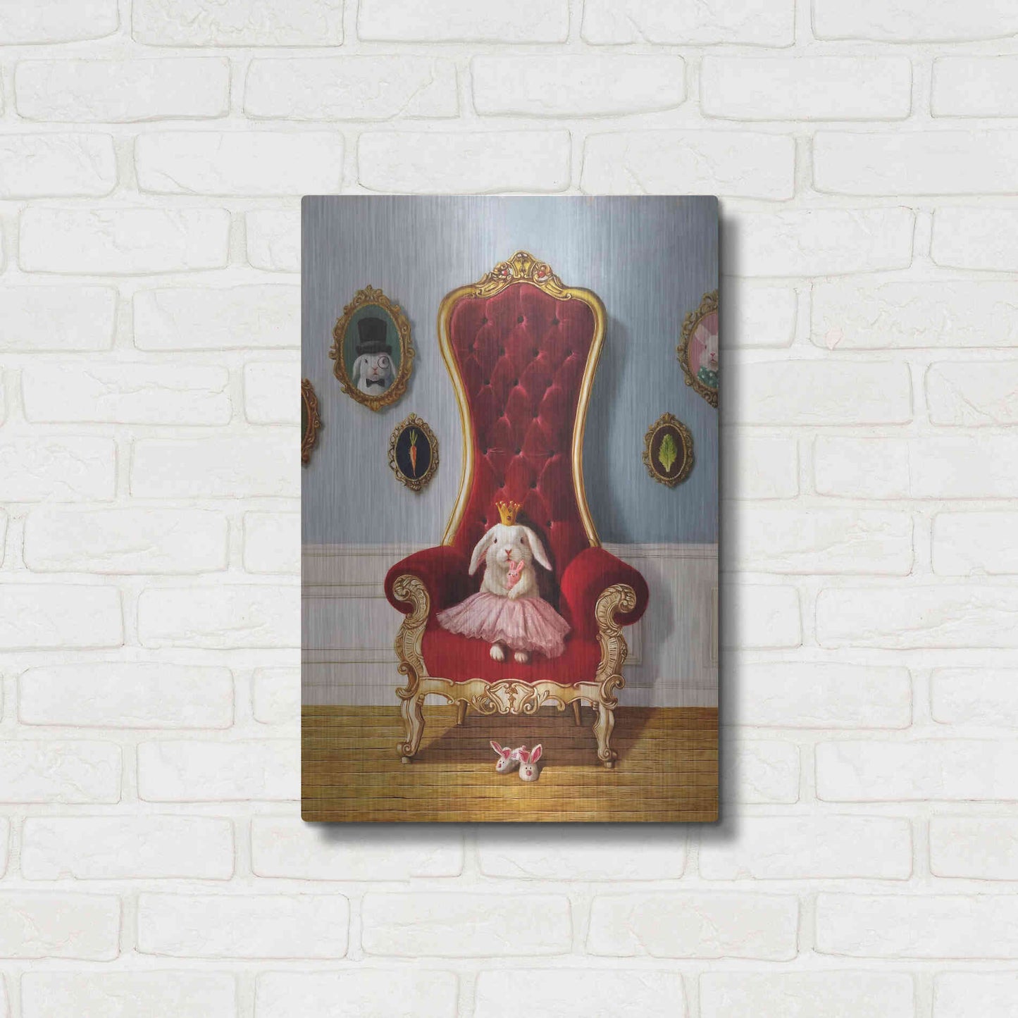 Luxe Metal Art 'Little Princess' by Lucia Heffernan, Metal Wall Art,16x24