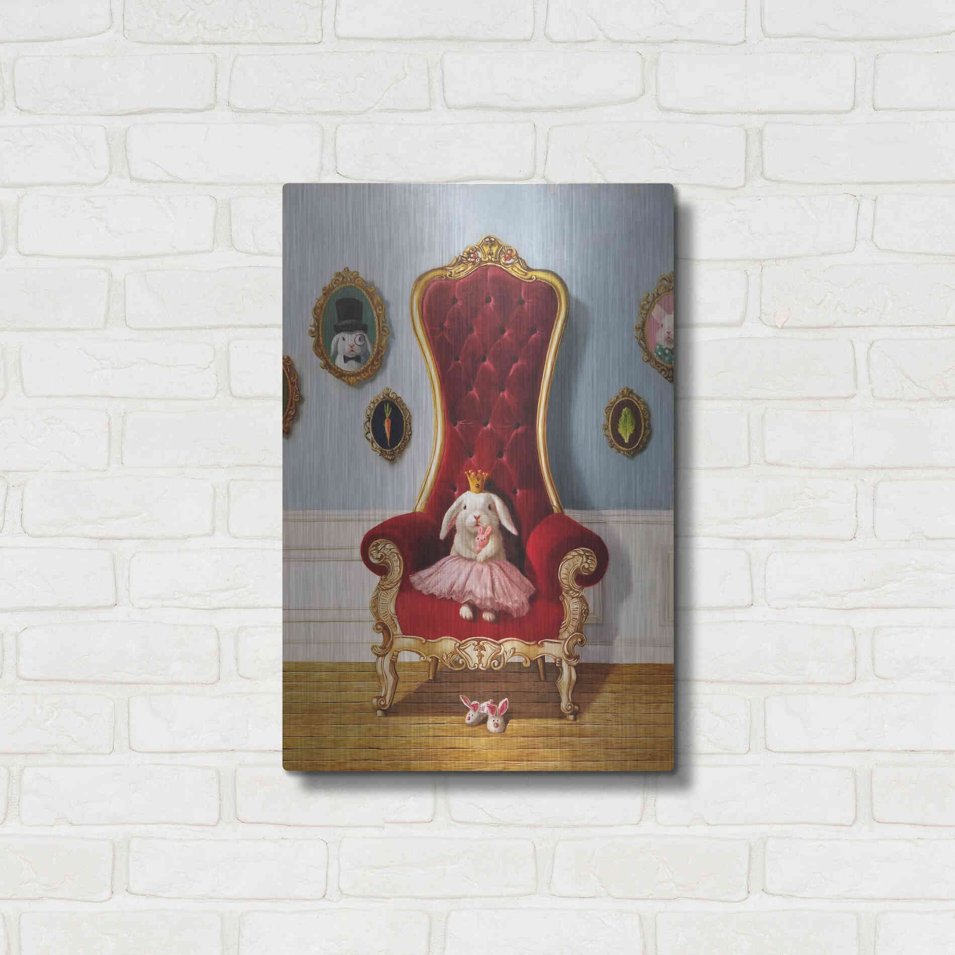 Luxe Metal Art 'Little Princess' by Lucia Heffernan, Metal Wall Art,16x24