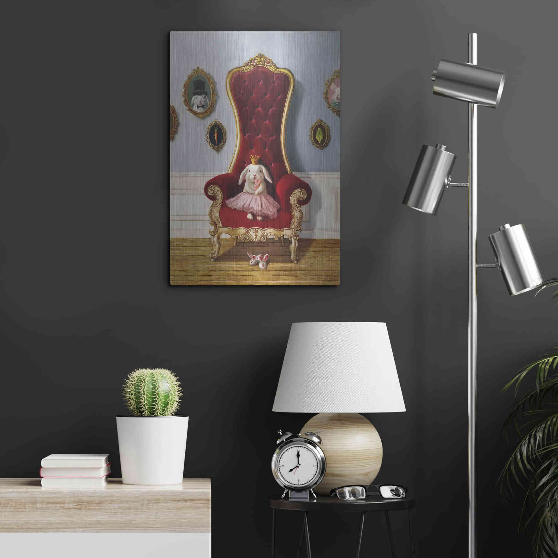 Luxe Metal Art 'Little Princess' by Lucia Heffernan, Metal Wall Art,16x24