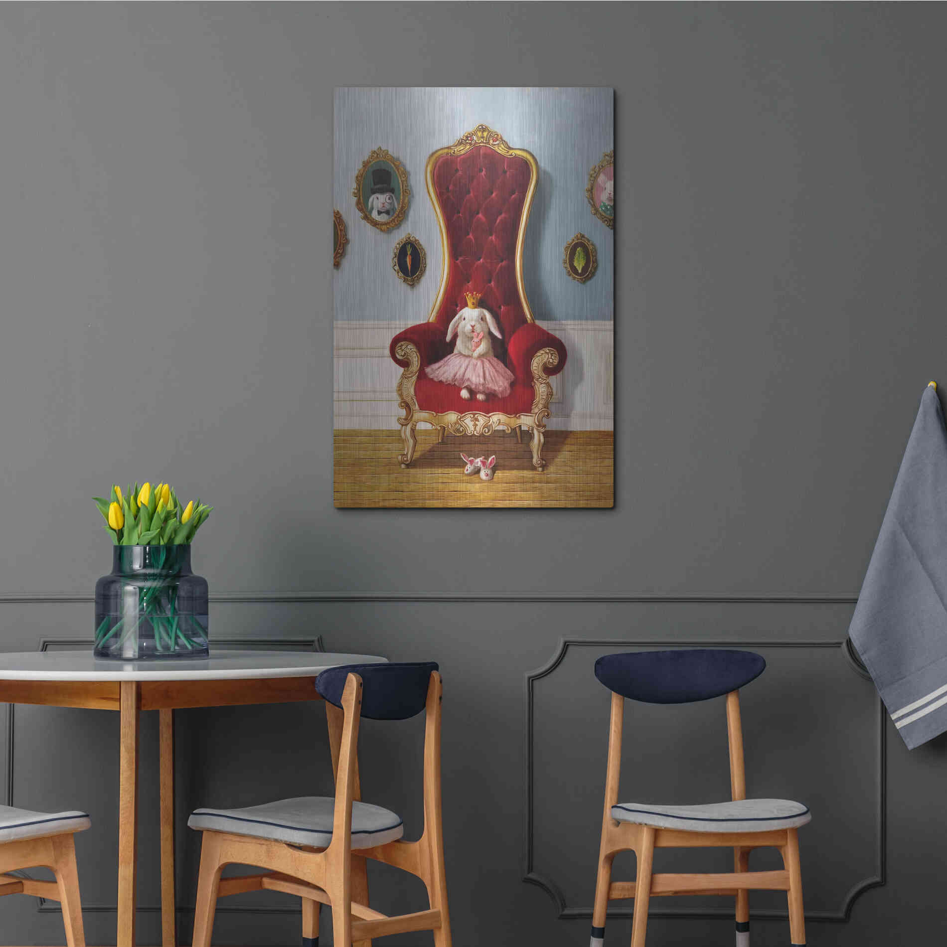 Luxe Metal Art 'Little Princess' by Lucia Heffernan, Metal Wall Art,24x36