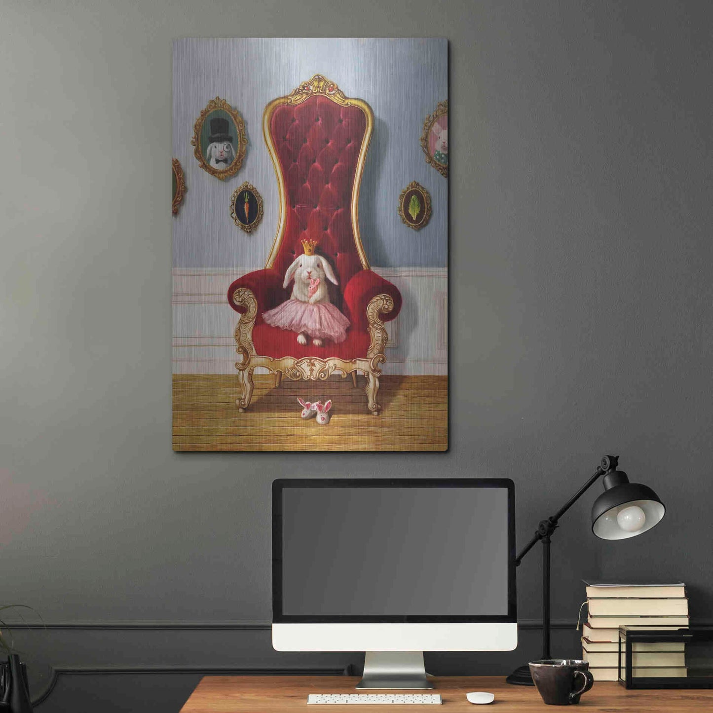 Luxe Metal Art 'Little Princess' by Lucia Heffernan, Metal Wall Art,24x36