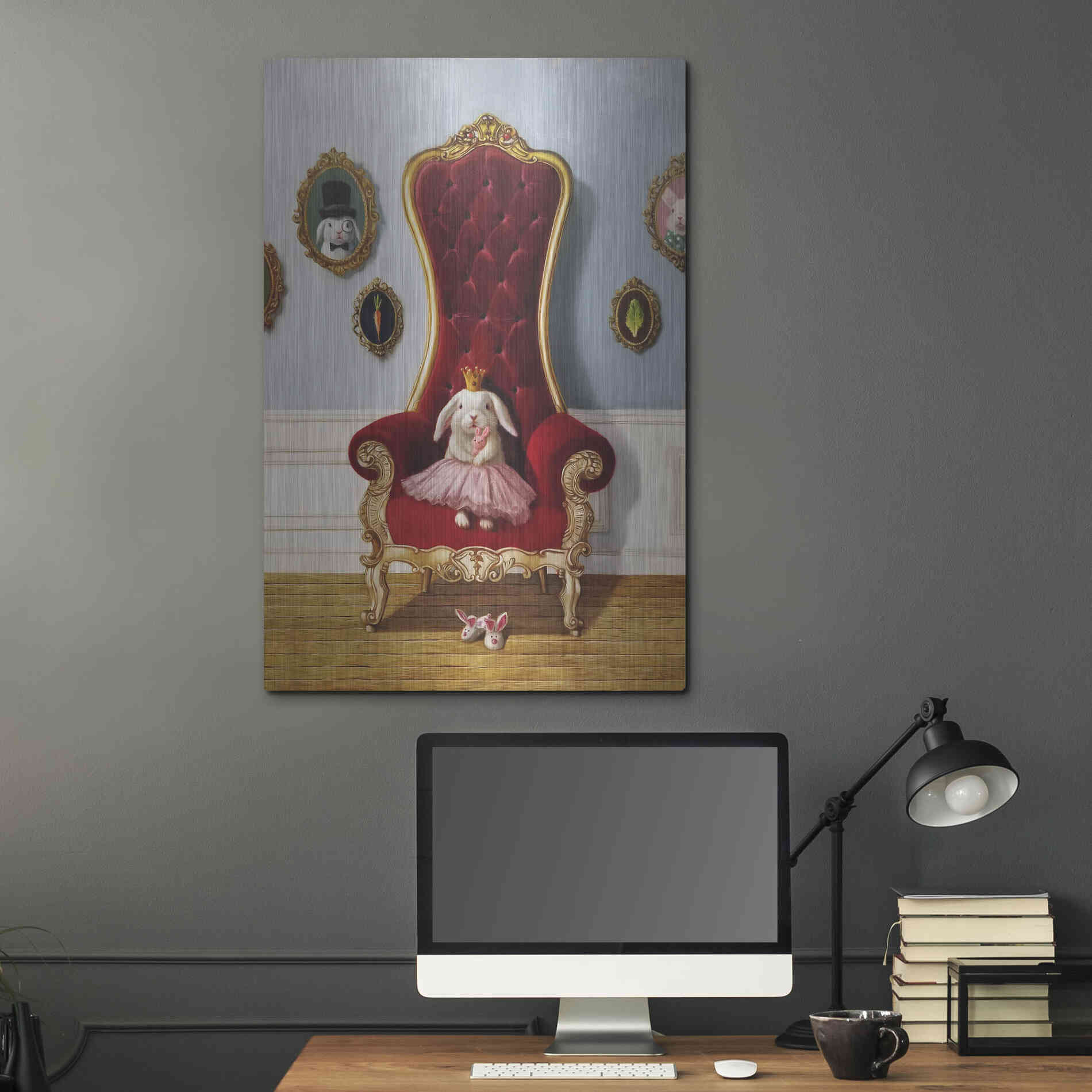 Luxe Metal Art 'Little Princess' by Lucia Heffernan, Metal Wall Art,24x36