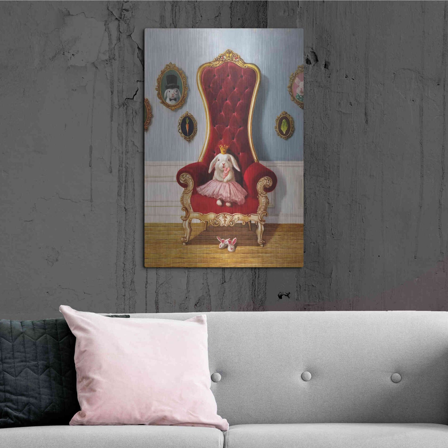 Luxe Metal Art 'Little Princess' by Lucia Heffernan, Metal Wall Art,24x36