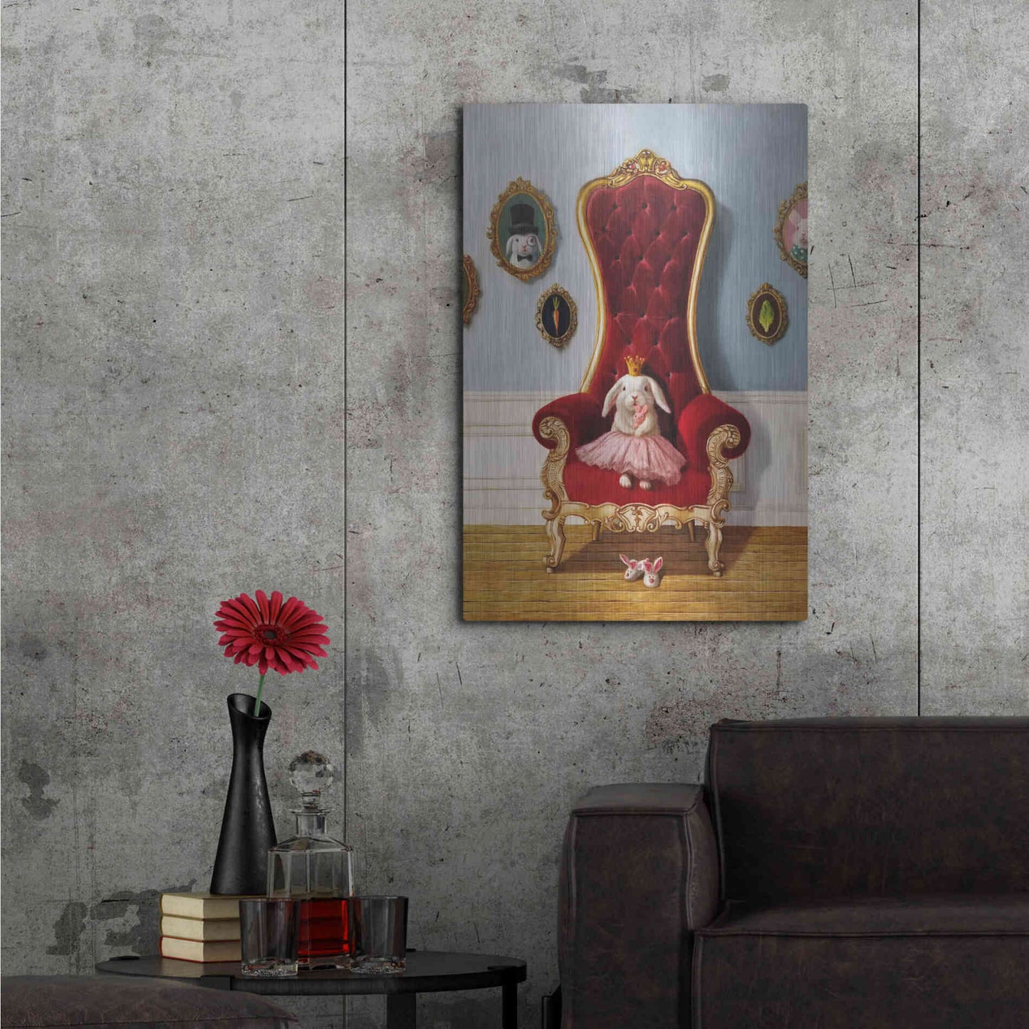 Luxe Metal Art 'Little Princess' by Lucia Heffernan, Metal Wall Art,24x36