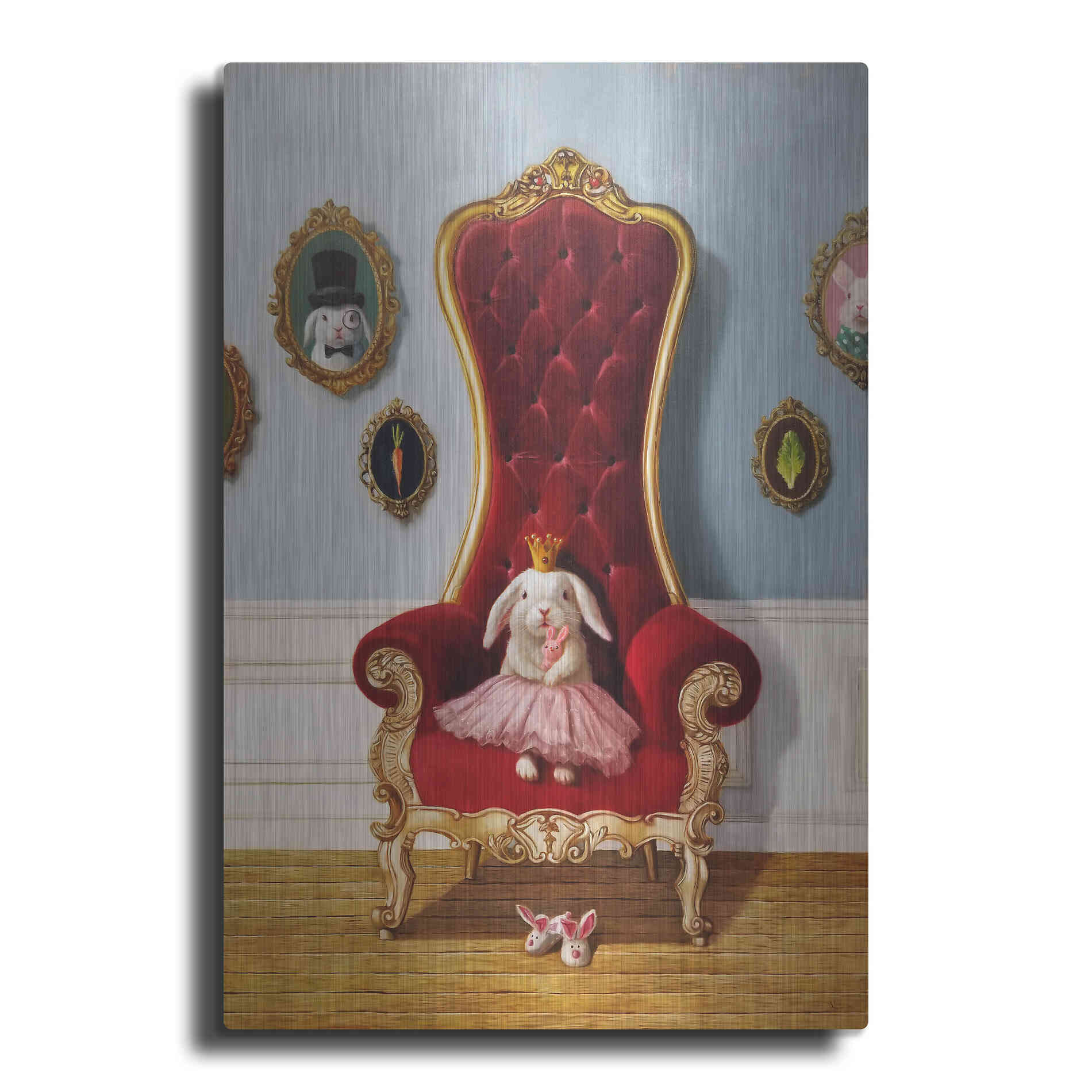Luxe Metal Art 'Little Princess' by Lucia Heffernan, Metal Wall Art