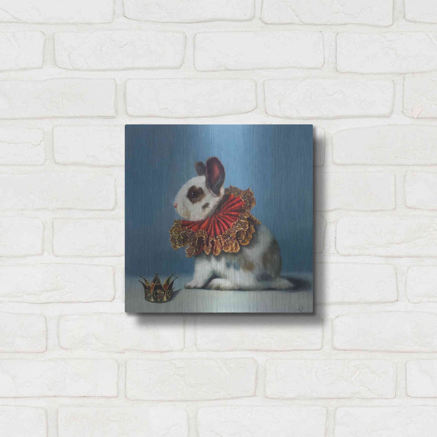 Luxe Metal Art 'Queen of Hearts' by Lucia Heffernan, Metal Wall Art,12x12