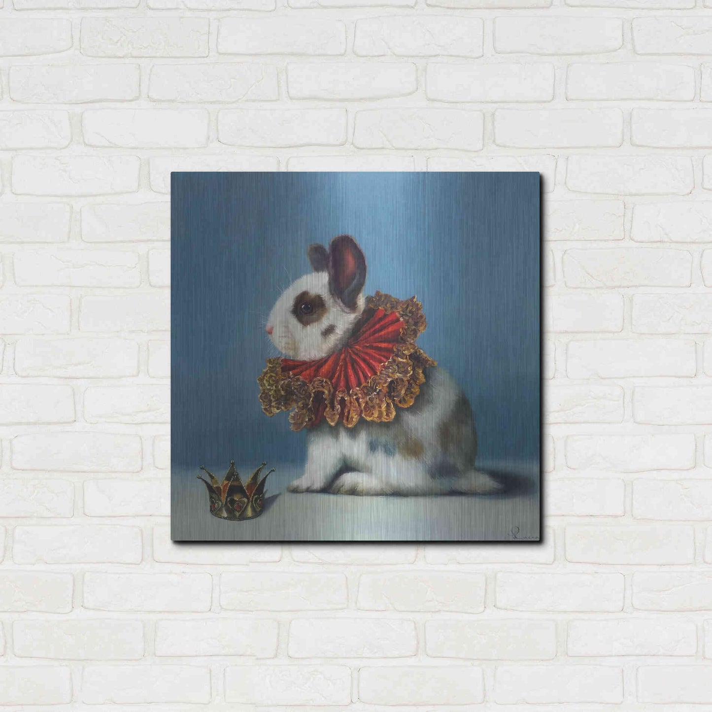 Luxe Metal Art 'Queen of Hearts' by Lucia Heffernan, Metal Wall Art,24x24