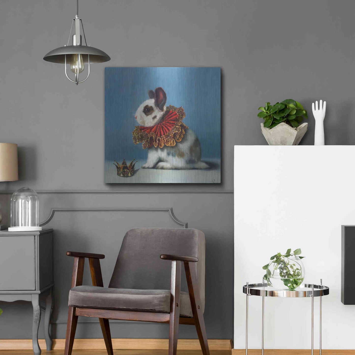 Luxe Metal Art 'Queen of Hearts' by Lucia Heffernan, Metal Wall Art,24x24