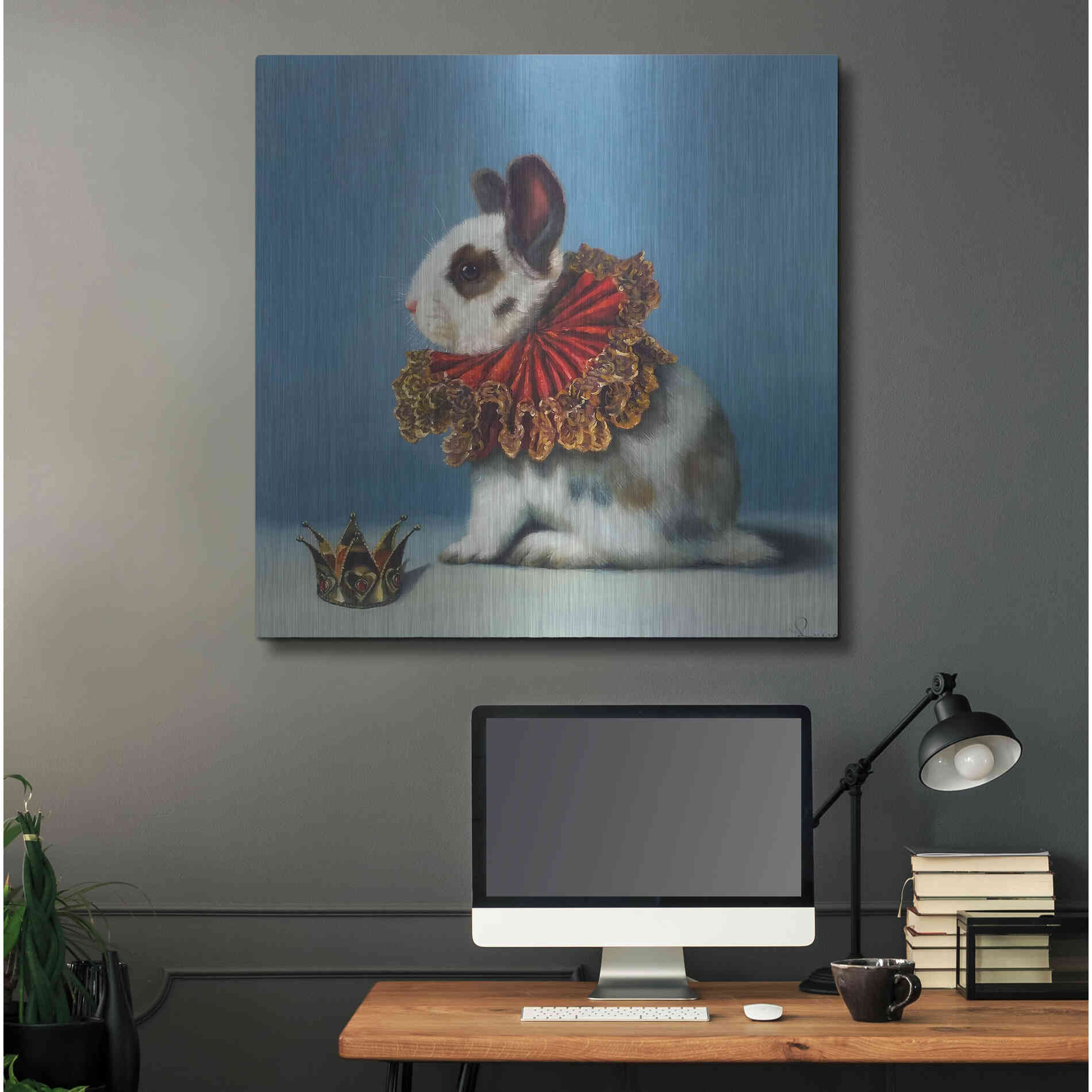 Luxe Metal Art 'Queen of Hearts' by Lucia Heffernan, Metal Wall Art,36x36