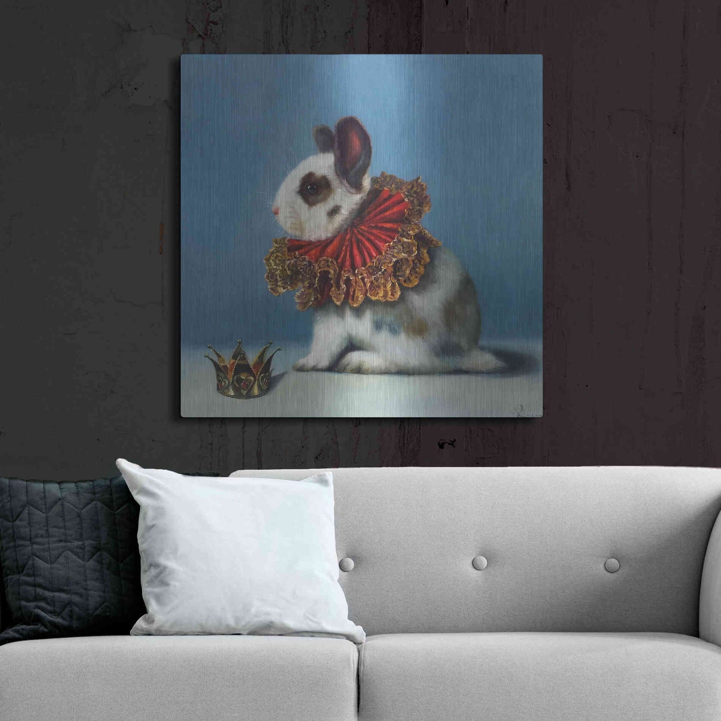 Luxe Metal Art 'Queen of Hearts' by Lucia Heffernan, Metal Wall Art,36x36