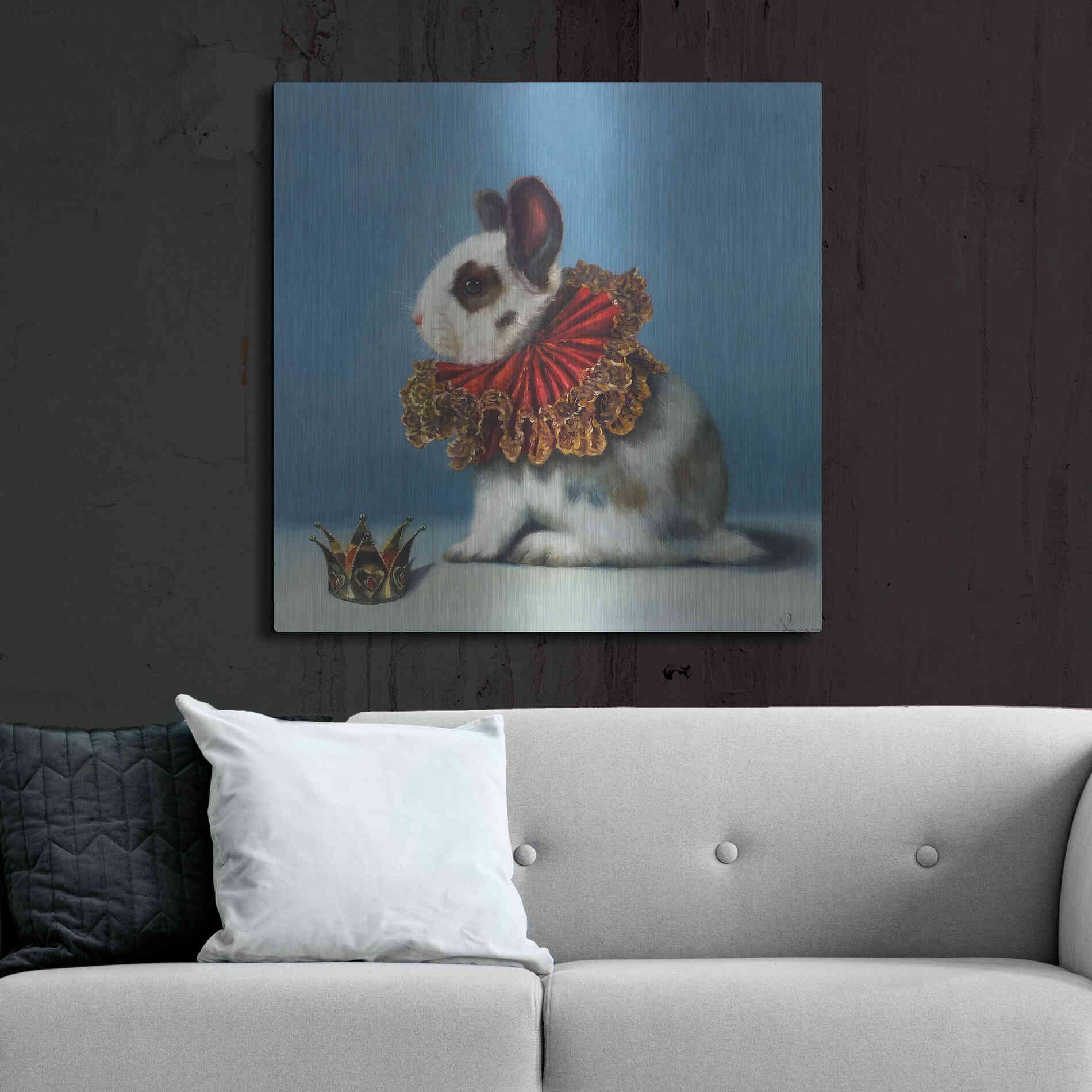 Luxe Metal Art 'Queen of Hearts' by Lucia Heffernan, Metal Wall Art,36x36