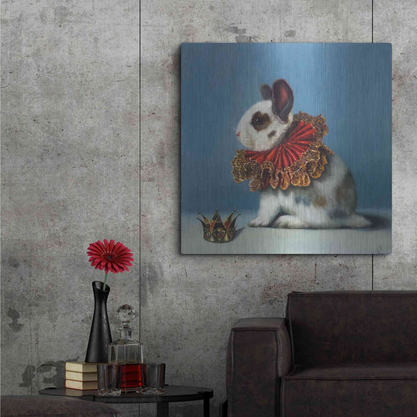 Luxe Metal Art 'Queen of Hearts' by Lucia Heffernan, Metal Wall Art,36x36