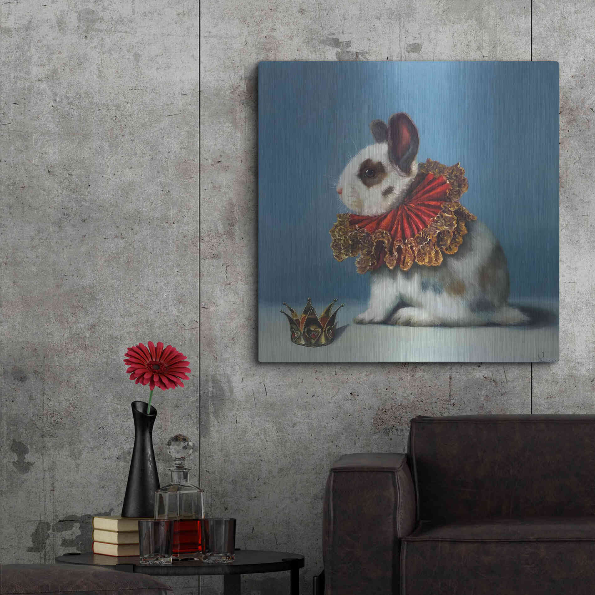 Luxe Metal Art 'Queen of Hearts' by Lucia Heffernan, Metal Wall Art,36x36