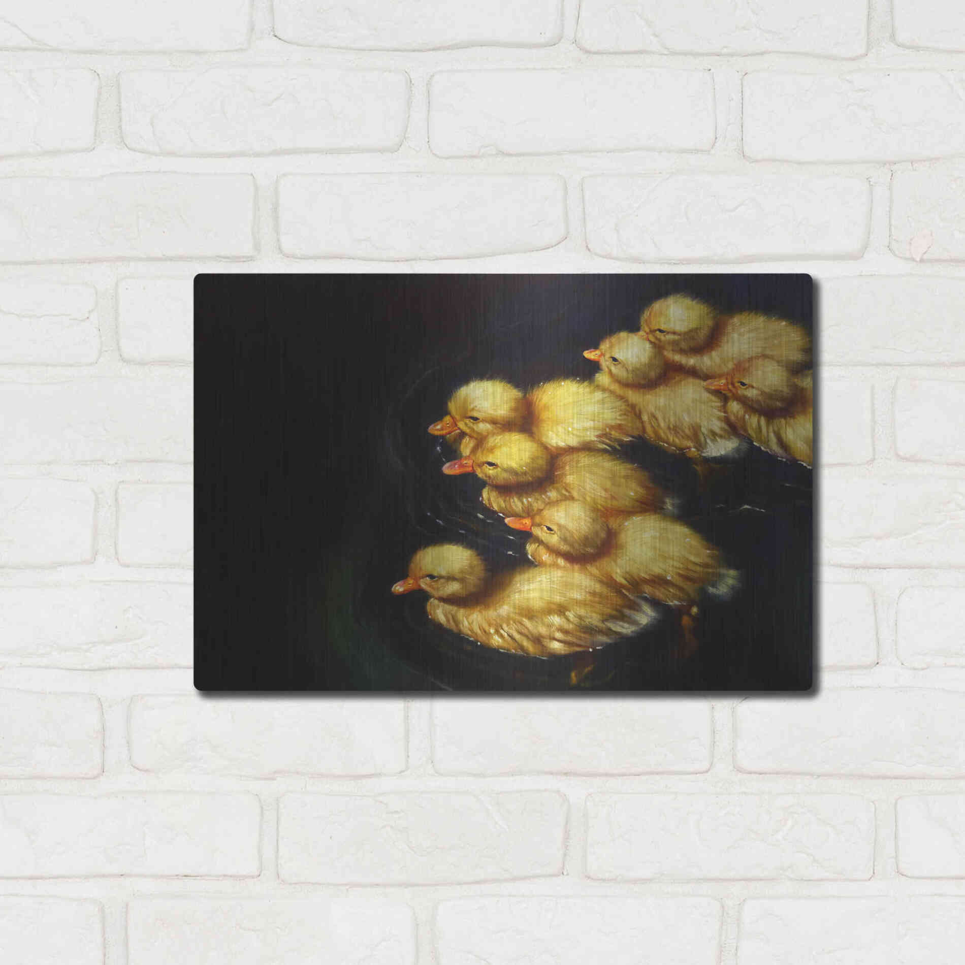 Luxe Metal Art 'Crossing' by Lucia Heffernan, Metal Wall Art,16x12