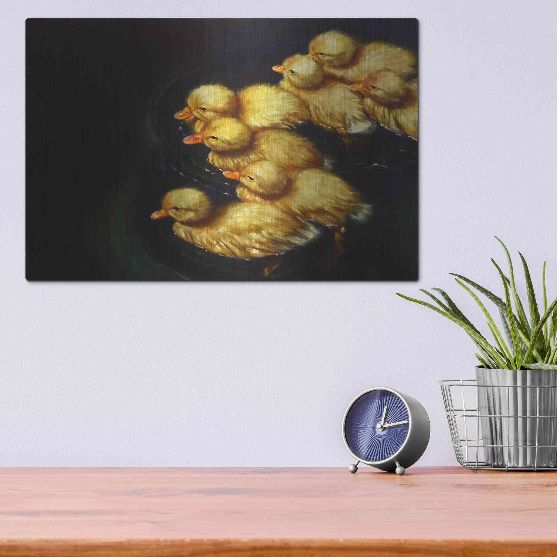 Luxe Metal Art 'Crossing' by Lucia Heffernan, Metal Wall Art,16x12