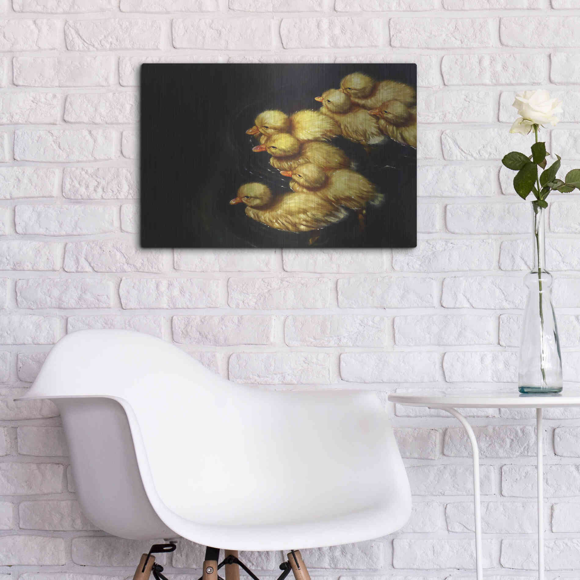 Luxe Metal Art 'Crossing' by Lucia Heffernan, Metal Wall Art,24x16