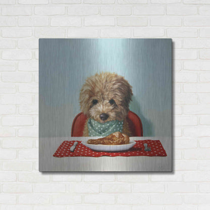 Luxe Metal Art 'Puppy Chow' by Lucia Heffernan, Metal Wall Art,36x36
