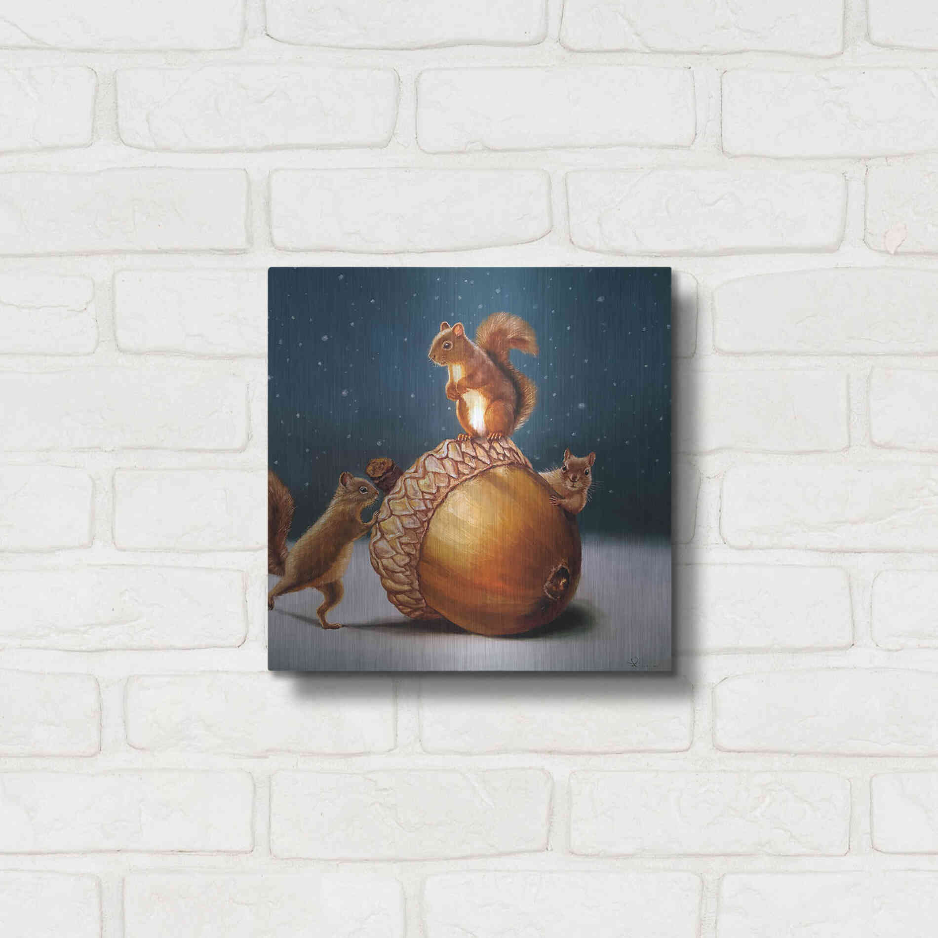 Luxe Metal Art 'The Big Find' by Lucia Heffernan, Metal Wall Art,12x12