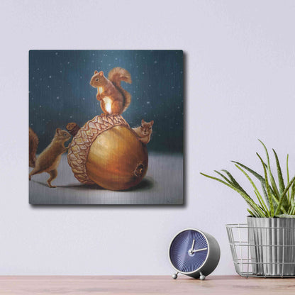 Luxe Metal Art 'The Big Find' by Lucia Heffernan, Metal Wall Art,12x12