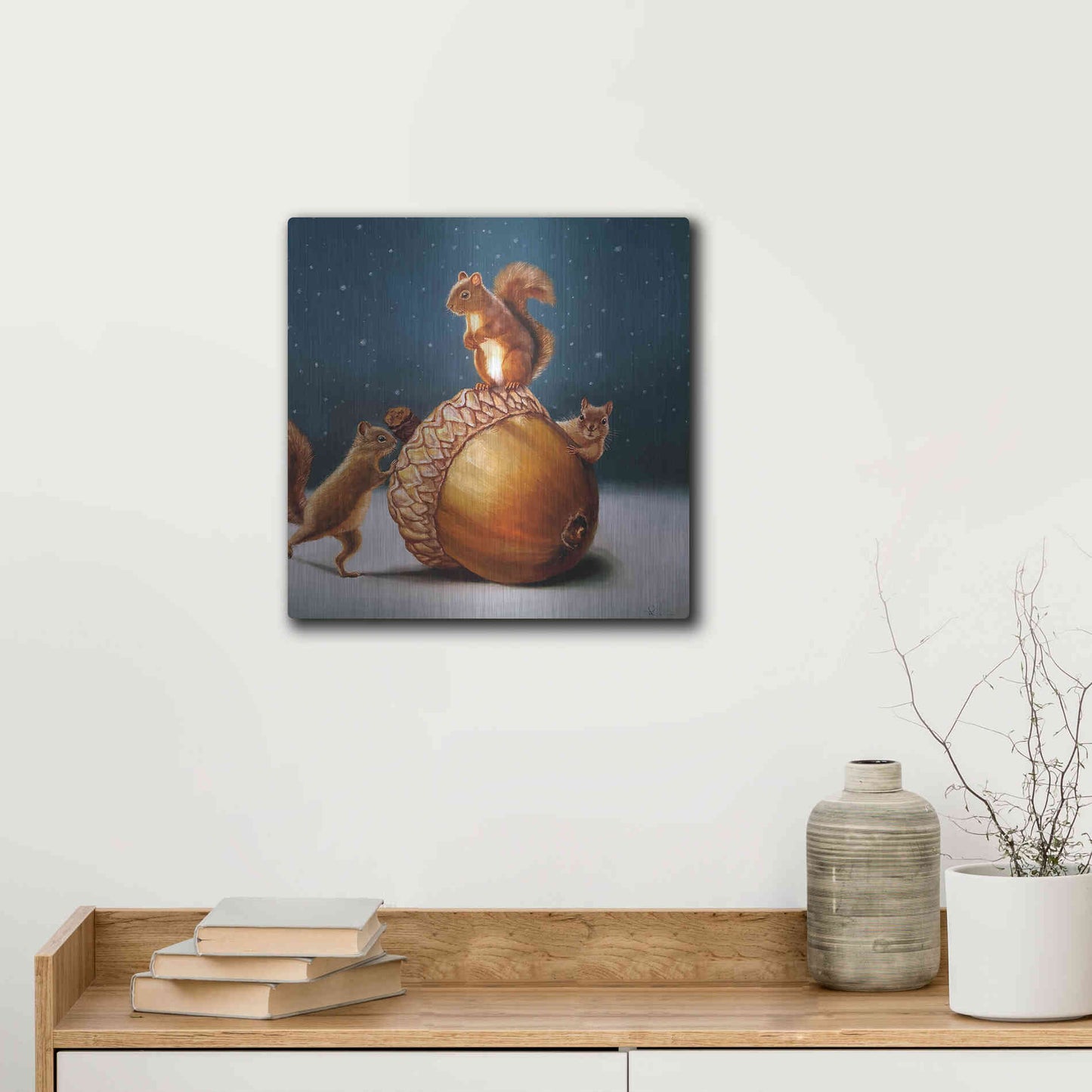 Luxe Metal Art 'The Big Find' by Lucia Heffernan, Metal Wall Art,12x12