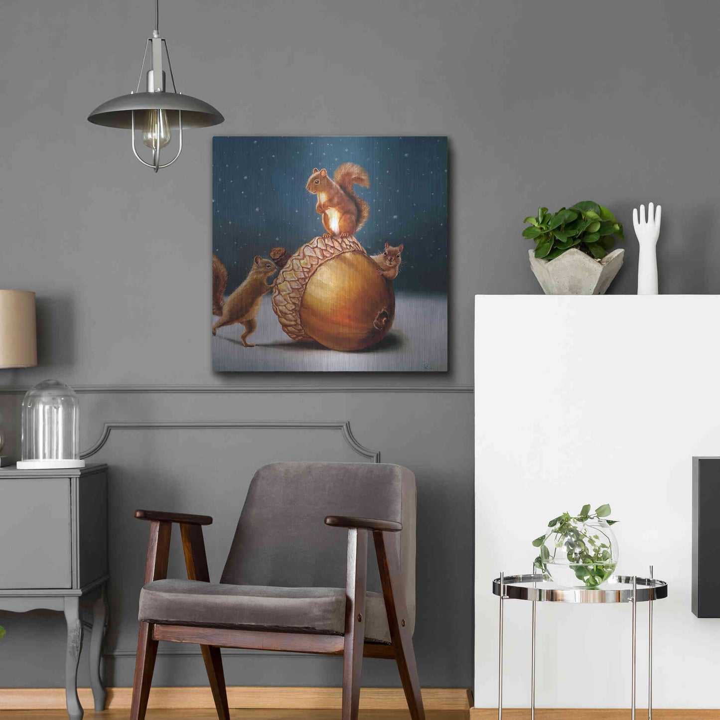 Luxe Metal Art 'The Big Find' by Lucia Heffernan, Metal Wall Art,24x24